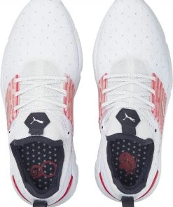 PUMA Men's IGNITE Articulate Love H8 Golf Shoes White/red/navy -Golf Shoes Sales 2022 unnamed file 1000