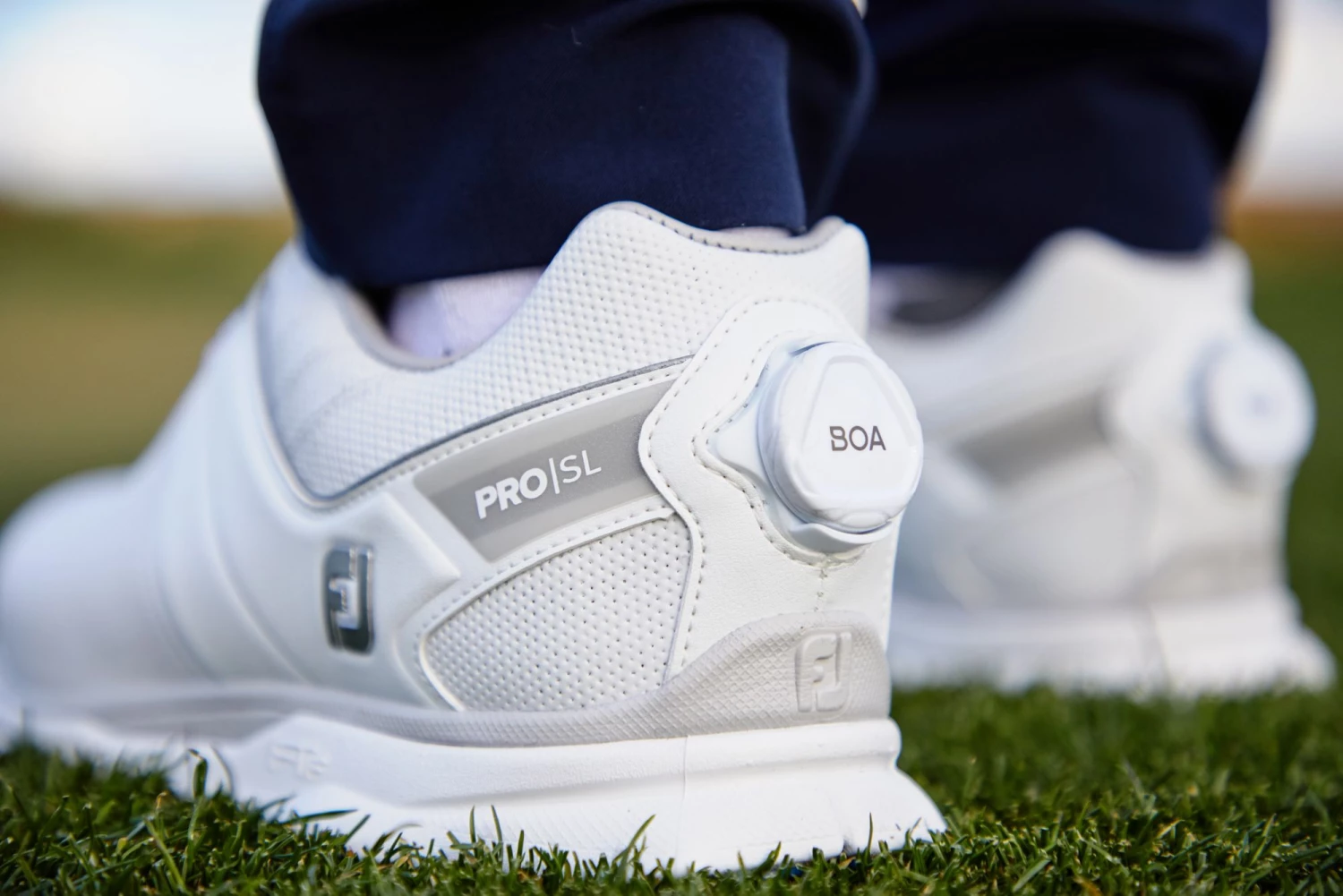 FootJoy Men's 2022 Pro/SL BOA Golf Shoes White/light Blue 6 FootJoy Men's 2022 Pro/SL BOA Golf Shoes White/light Blue - Image 4