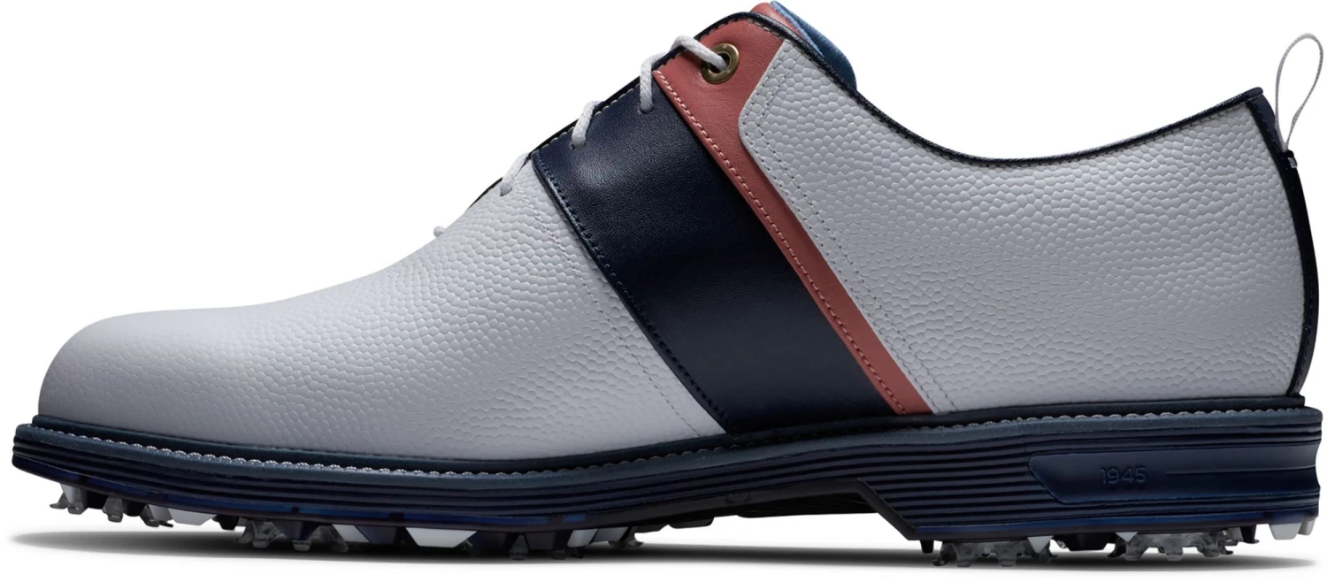 FootJoy Men's DryJoys Premiere Series Summer Classic Pack Golf Shoes White/navy/orange 5 FootJoy Men's DryJoys Premiere Series Summer Classic Pack Golf Shoes White/navy/orange - Image 3