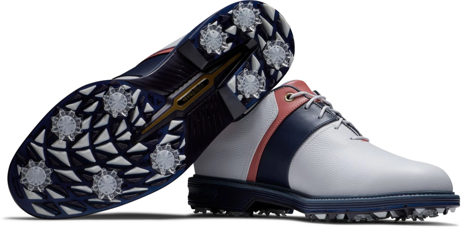 FootJoy Men's DryJoys Premiere Series Summer Classic Pack Golf Shoes White/navy/orange 7 FootJoy Men's DryJoys Premiere Series Summer Classic Pack Golf Shoes White/navy/orange - Image 5