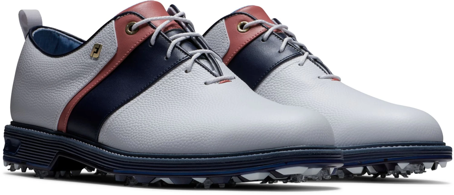 FootJoy Men's DryJoys Premiere Series Summer Classic Pack Golf Shoes White/navy/orange 8 FootJoy Men's DryJoys Premiere Series Summer Classic Pack Golf Shoes White/navy/orange - Image 6