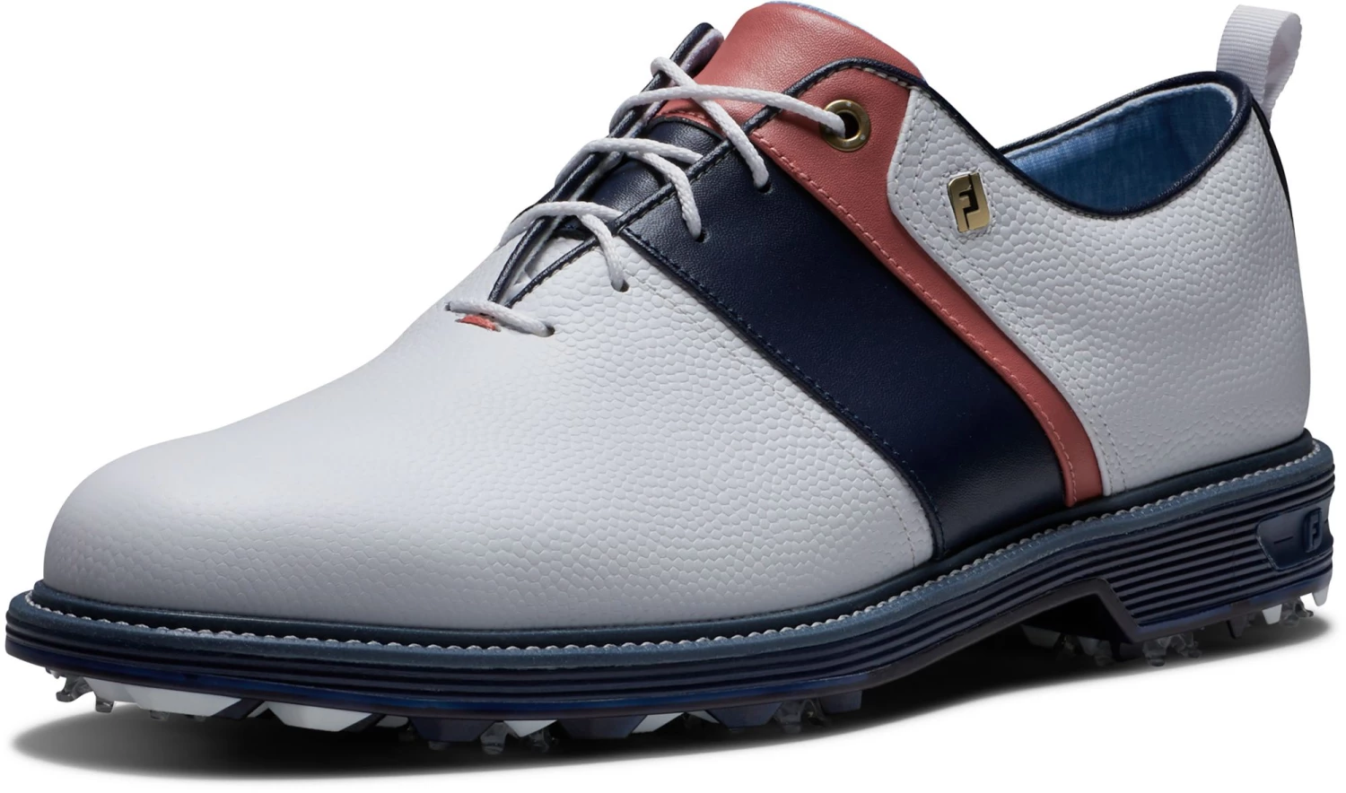FootJoy Men's DryJoys Premiere Series Summer Classic Pack Golf Shoes White/navy/orange 9 FootJoy Men's DryJoys Premiere Series Summer Classic Pack Golf Shoes White/navy/orange - Image 7