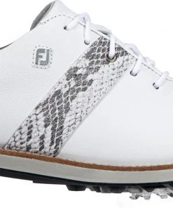 FootJoy Women's DryJoys Premiere Series 21 Golf Shoes White/snake