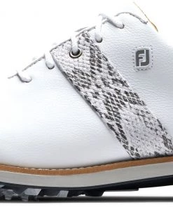 FootJoy Women's DryJoys Premiere Series 21 Golf Shoes White/snake -Golf Shoes Sales 2022 unnamed file 1104