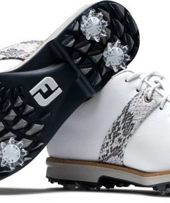 FootJoy Women's DryJoys Premiere Series 21 Golf Shoes White/snake -Golf Shoes Sales 2022 unnamed file 1106