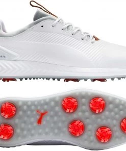 PUMA Men's IGNITE PWRADAPT Leather 2.0 Golf Shoes White