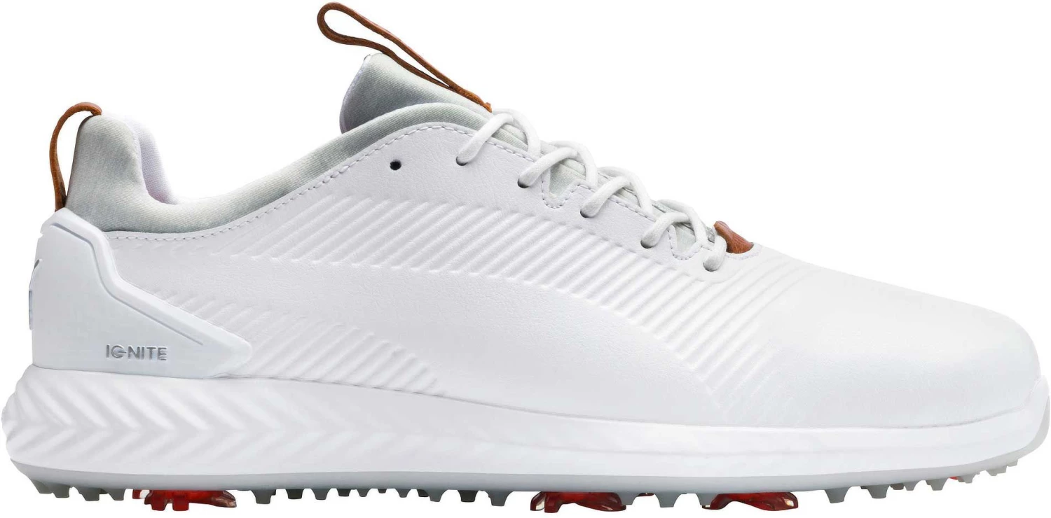 PUMA Men's IGNITE PWRADAPT Leather 2.0 Golf Shoes White 5 PUMA Men's IGNITE PWRADAPT Leather 2.0 Golf Shoes White - Image 3