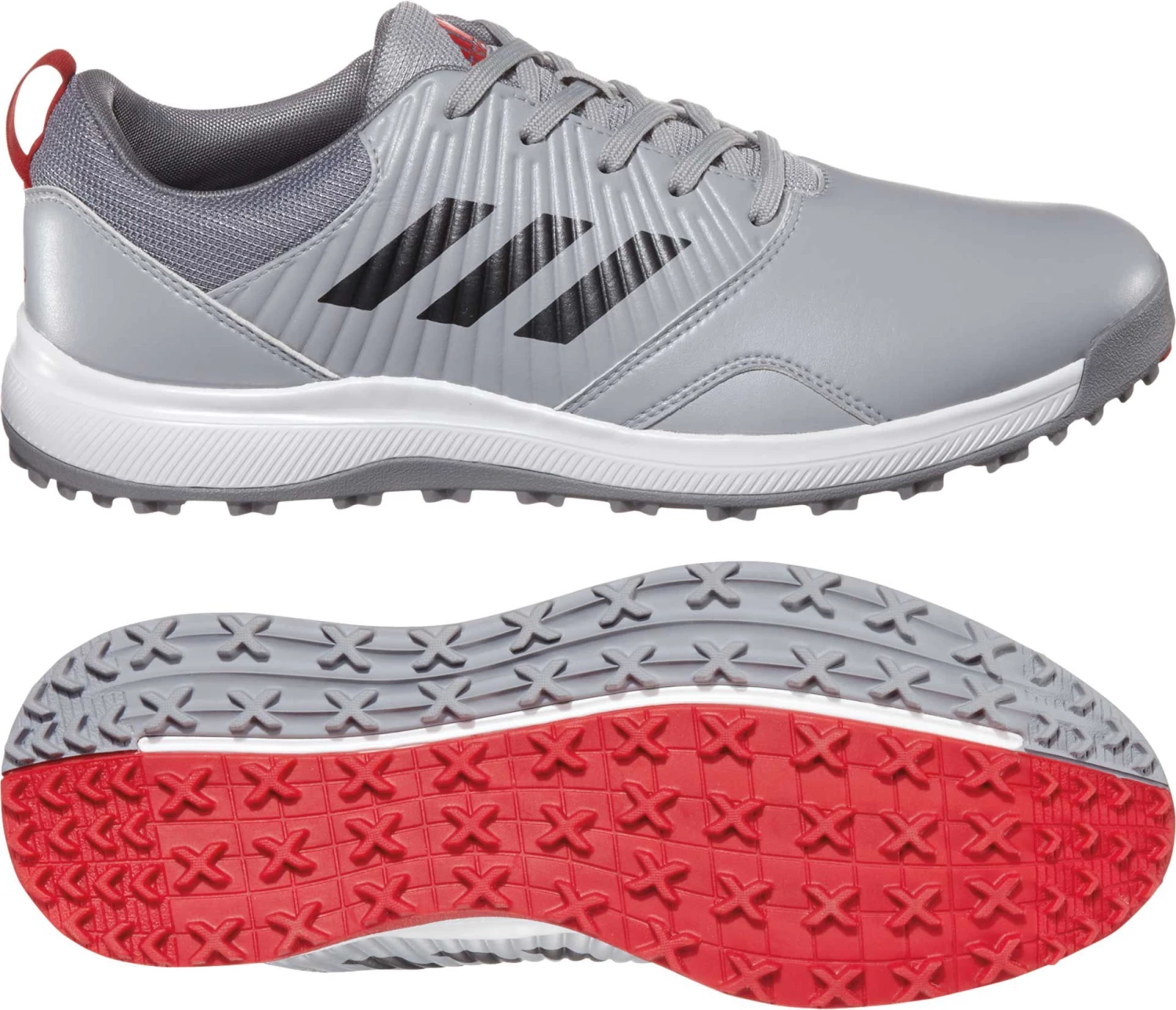Adidas Men's CP Traxion SL Golf Shoes Grey/red 3 Adidas Men's CP Traxion SL Golf Shoes Grey/red