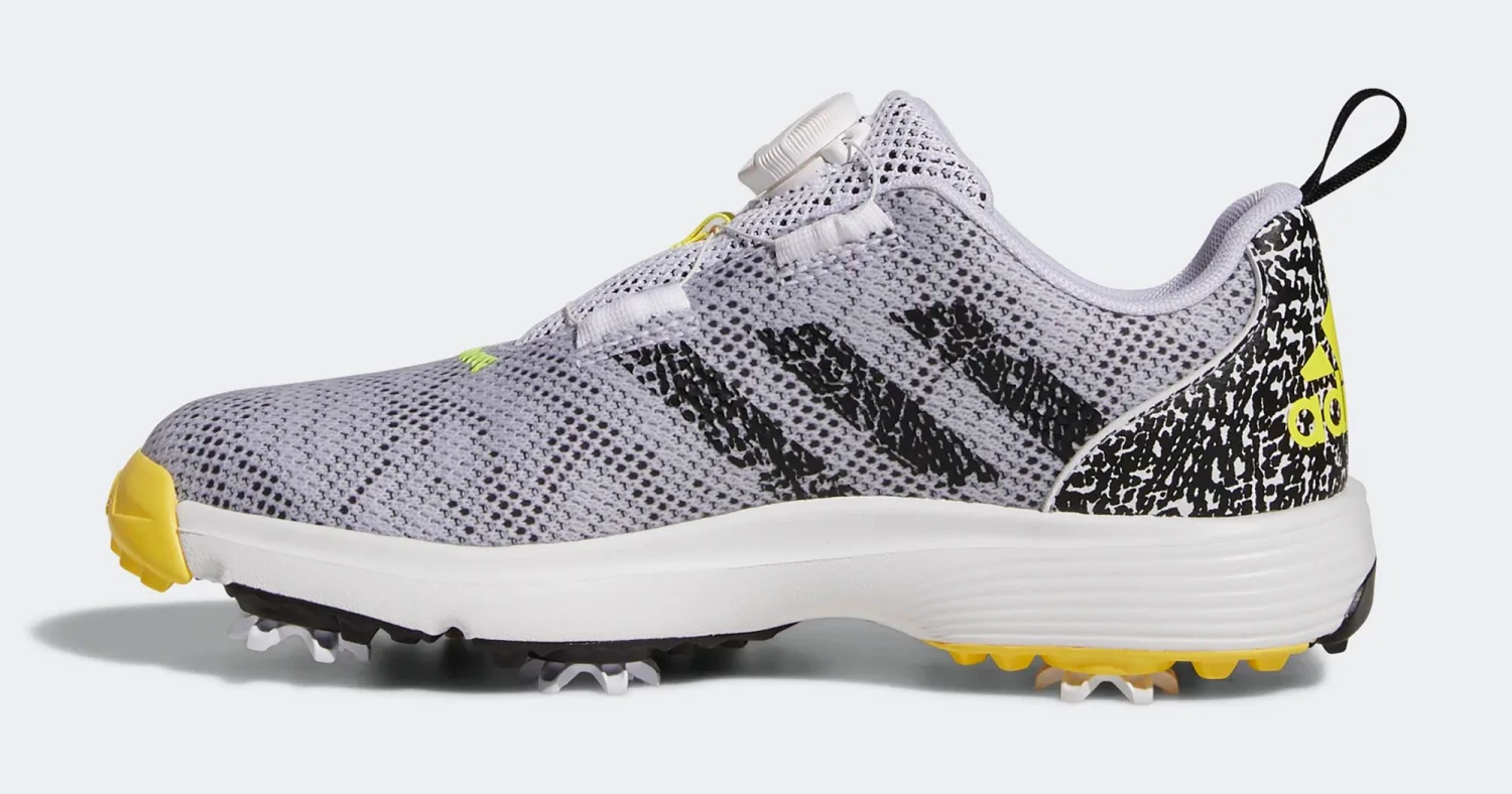 Adidas Youth CODECHAOS 22 BOA Golf Shoes For Girls' White/silver/grey 6 Adidas Youth CODECHAOS 22 BOA Golf Shoes For Girls' White/silver/grey - Image 4