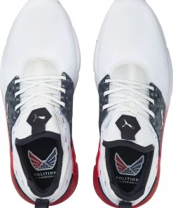 PUMA Men's IGNITE Articulate Volition Golf Shoes White/red/navy -Golf Shoes Sales 2022 unnamed file 571