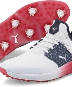 PUMA Men's IGNITE Articulate Volition Golf Shoes White/red/navy -Golf Shoes Sales 2022 unnamed file 573