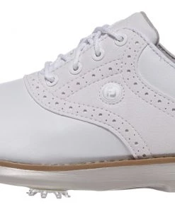 FootJoy Women's Traditions 21 Golf Shoes White/blue -Golf Shoes Sales 2022 unnamed file 629