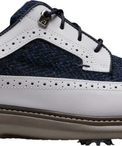 FootJoy X Harris Tweed Men's Traditions Wing Tip Golf Shoes White/multi