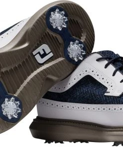 FootJoy X Harris Tweed Men's Traditions Wing Tip Golf Shoes White/multi -Golf Shoes Sales 2022 unnamed file 671
