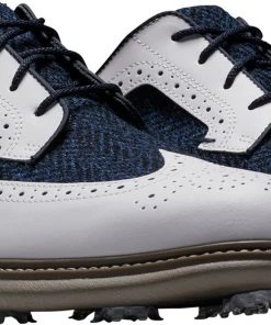 FootJoy X Harris Tweed Men's Traditions Wing Tip Golf Shoes White/multi -Golf Shoes Sales 2022 unnamed file 672