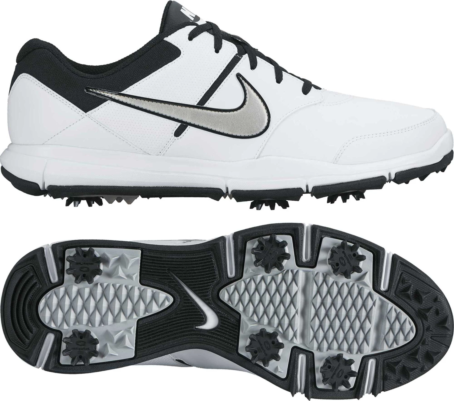 Nike Durasport 4 Golf Shoes For Men White/metallic Silver 3 Nike Durasport 4 Golf Shoes For Men White/metallic Silver