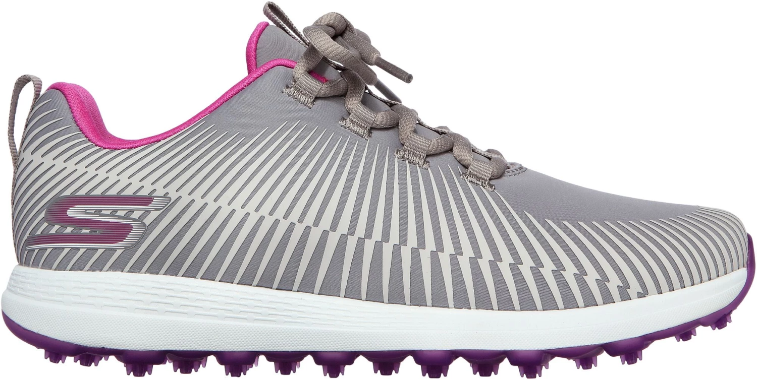 Skechers Women's GO GOLF Max Swing 21 Golf Shoes Grey/purple 3 Skechers Women's GO GOLF Max Swing 21 Golf Shoes Grey/purple