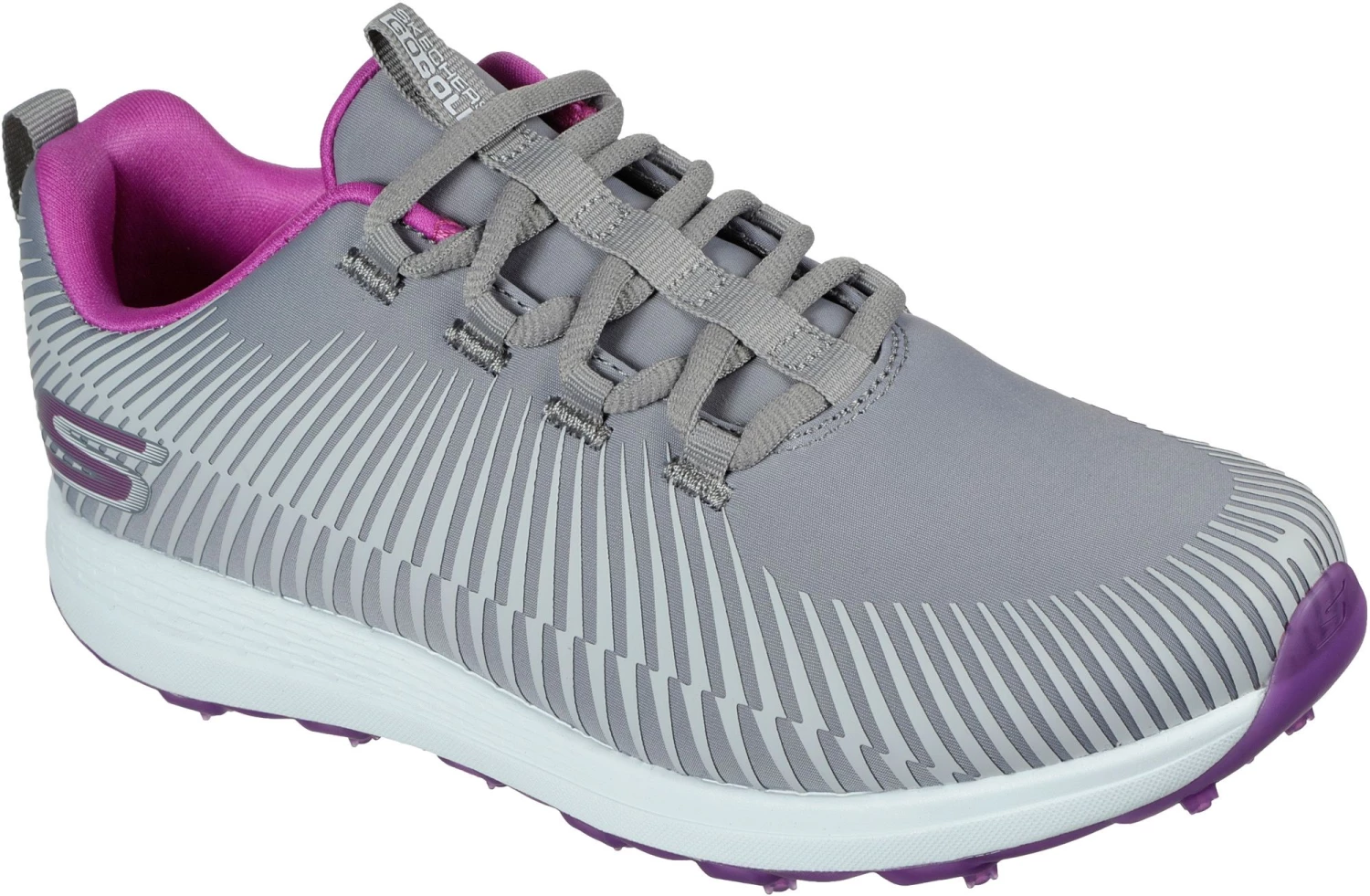 Skechers Women's GO GOLF Max Swing 21 Golf Shoes Grey/purple 7 Skechers Women's GO GOLF Max Swing 21 Golf Shoes Grey/purple - Image 5