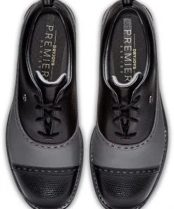 FootJoy Women's 2021 DryJoys Premiere Cleated Golf Shoes White/charcoal -Golf Shoes Sales 2022 unnamed file 837