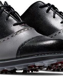 FootJoy Women's 2021 DryJoys Premiere Cleated Golf Shoes White/charcoal -Golf Shoes Sales 2022 unnamed file 839