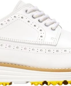 Cole Haan Women's Original Grand Wing Oxford 22 Golf Shoes White/pink