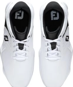 FootJoy Men's EComfort Cleated Plain Toe Hybrid Golf Shoes White/black -Golf Shoes Sales 2022 unnamed file 920
