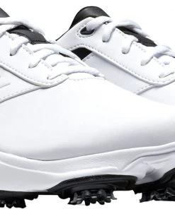 FootJoy Men's EComfort Cleated Plain Toe Hybrid Golf Shoes White/black -Golf Shoes Sales 2022 unnamed file 921