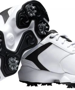 FootJoy Men's EComfort Cleated Plain Toe Hybrid Golf Shoes White/black -Golf Shoes Sales 2022 unnamed file 922