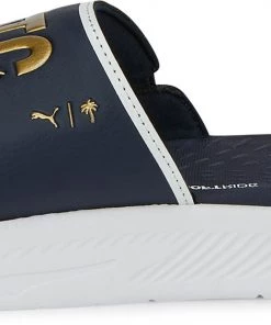 PUMA X PTC Men's GS-Softride Golf Slides Navy/gold -Golf Shoes Sales 2022 unnamed file 972